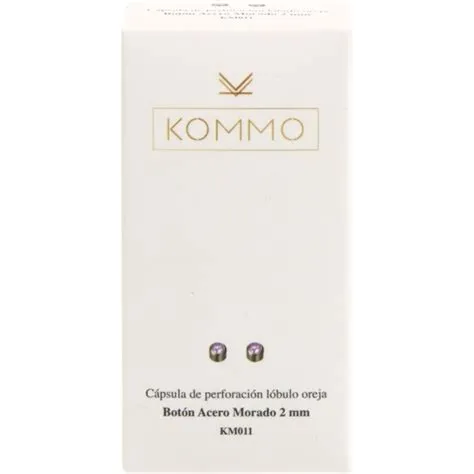 PENDIENTE BOTÓN ACERO MORADO 2MM (KM011)