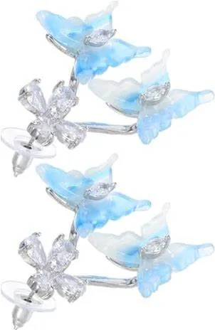 PENDIENTE BOTON CIRCONITA AZUL 3MM (KM020)