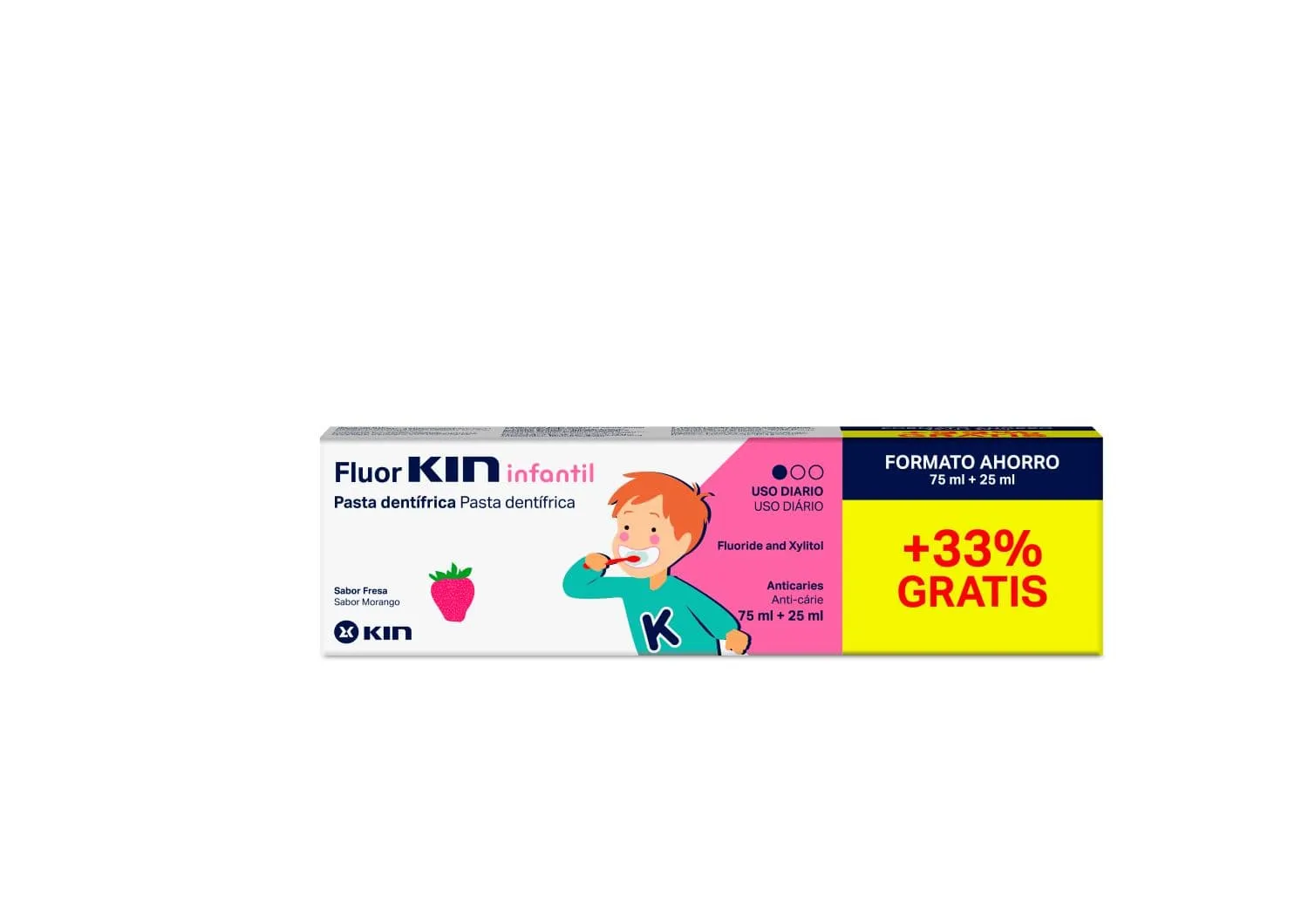 FLUOR KIN INFANTIL PASTA DENTIFRICA 1 TUBO 75 ML
