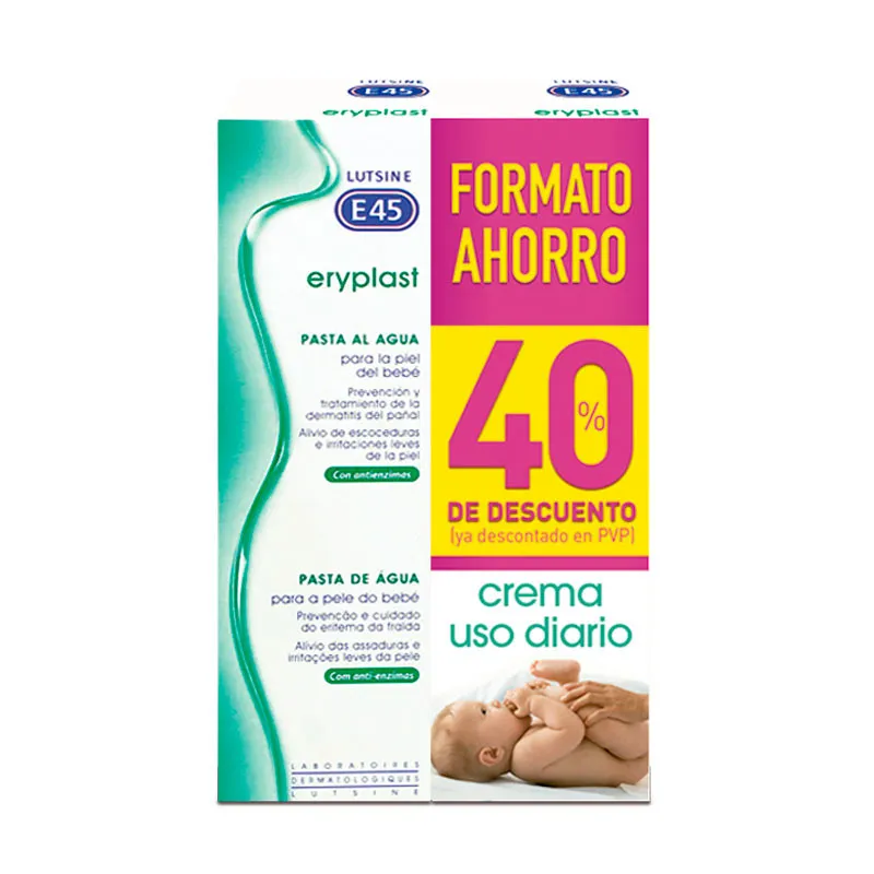 ERYPLAST PASTA AL AGUA 75 G 2 U