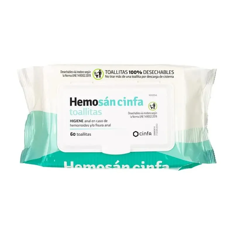 HEMOSAN CINFA 60 TOALLITAS