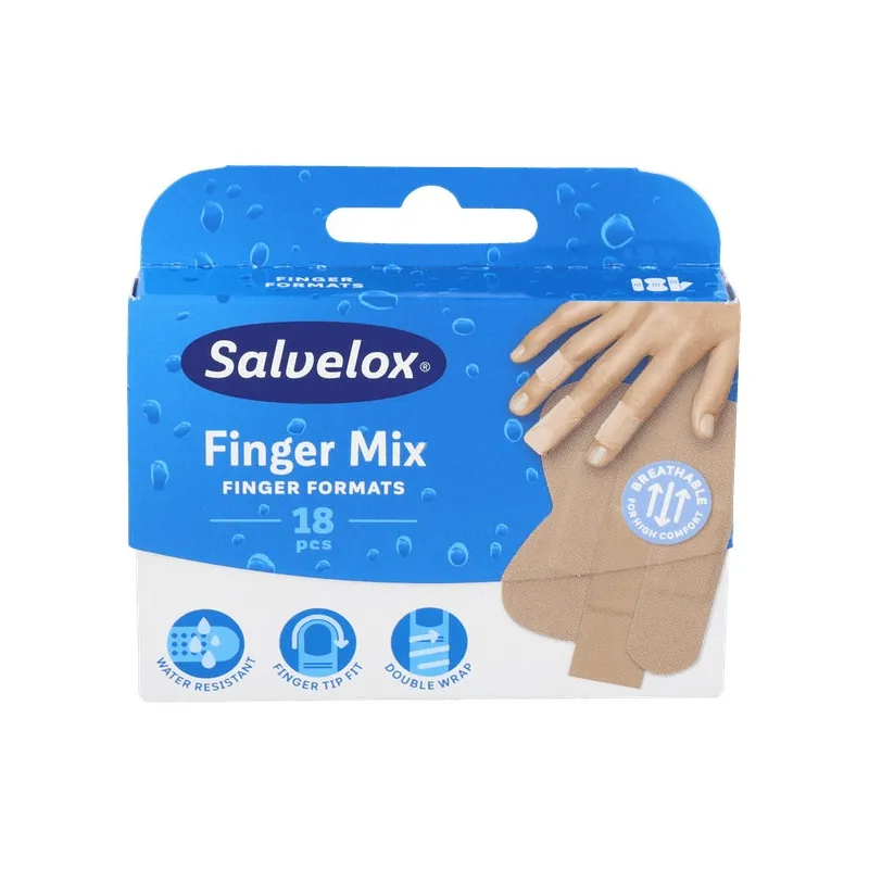 SALVELOX FINGER MIX APOSITO ADHESIVO SURTIDO 18