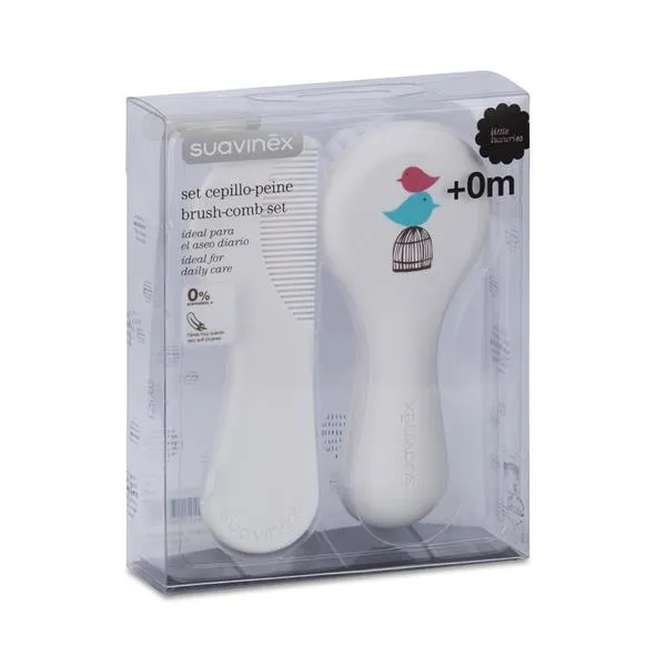 CEPILLO Y PEINE INFANTIL SOFT SUAVINEX BLANCO DE