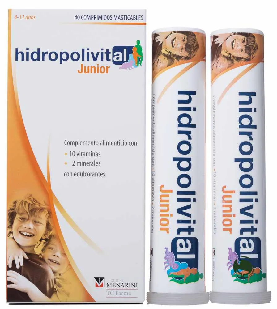 HIDROPOLIVITAL JUNIOR 40 COMPRIMIDOS MASTICABLES