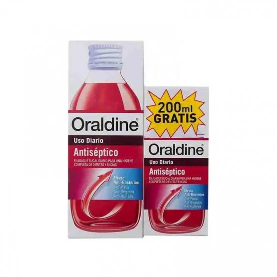 ORALDINE ANTISEPTICO 1 ENVASE 400 ML + 1 ENVASE