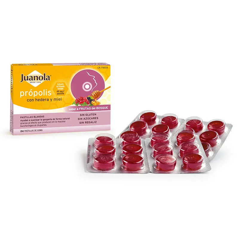 JUANOLA PROPOLIS HIEDRA PASTILLAS FRUTAS BOSQUE