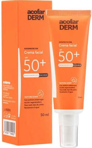 ACOFARDERM SPF 50+ CREMA FACIAL 1 ENVASE 50 ML