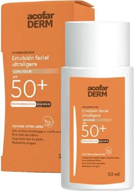 ACOFARDERM SPF 50+ EMULSION FLUIDA FACIAL 1 ENVA