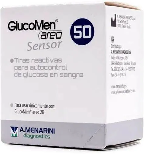 TIRAS REACTIVAS GLUCEMIA GLUCOMEN AREO SENSOR 50