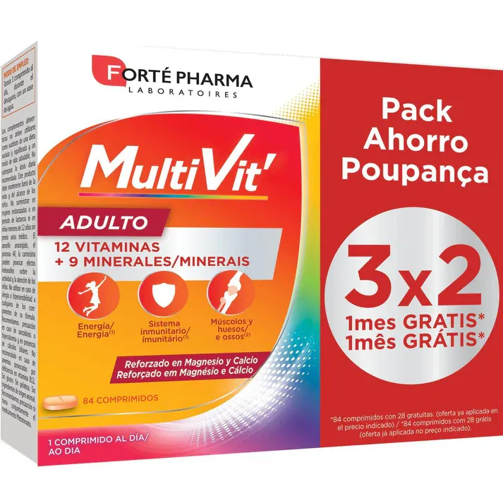 MULTIVIT ADULTO 84 COMPRIMIDOS MASTICABLES