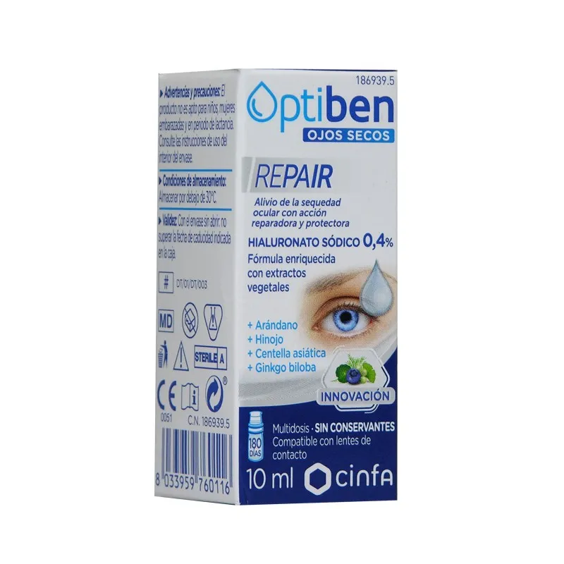 OPTIBEN OJOS SECOS REPAIR 1 FRASCO 10 ML