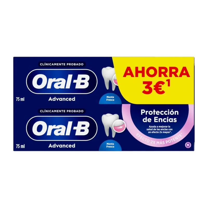 ORAL-B ADVANCED PROTECCION DE ENCIAS 2 TUBOS 75