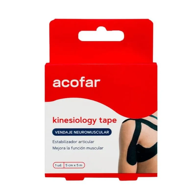 ACOFAR KINESIOLOGY TAPE VENDAJE 1 UNIDAD 5 M X 5