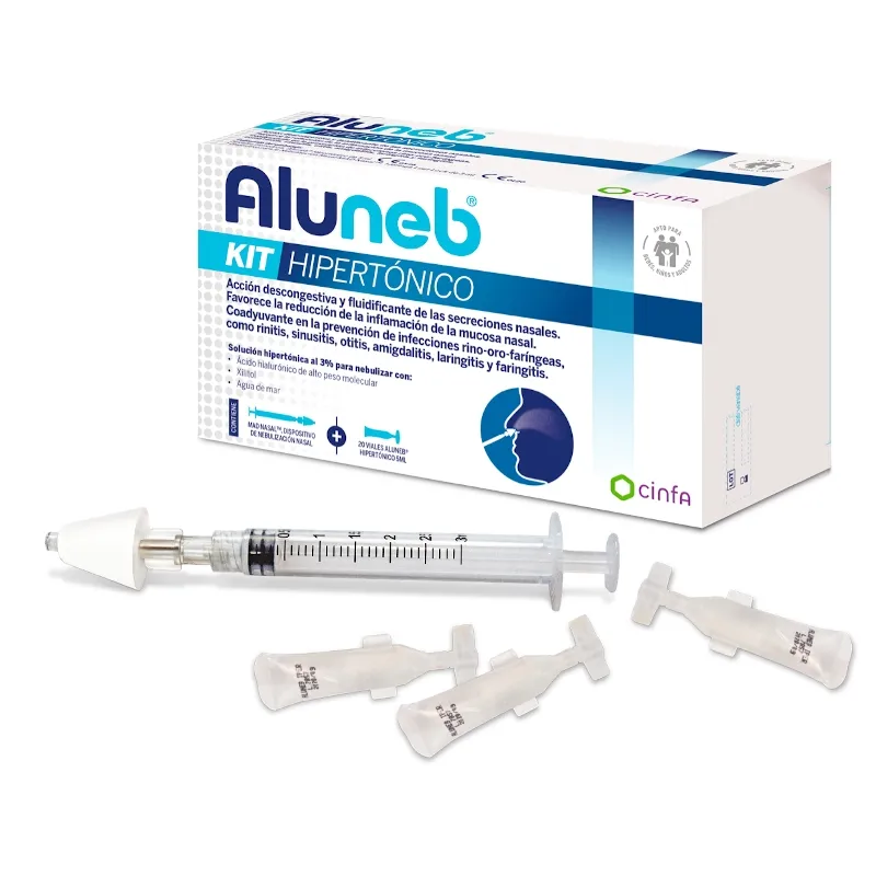 ALUNEB HIPERTONICO KIT 20 VIALES 5 ML + 1 DISPOS
