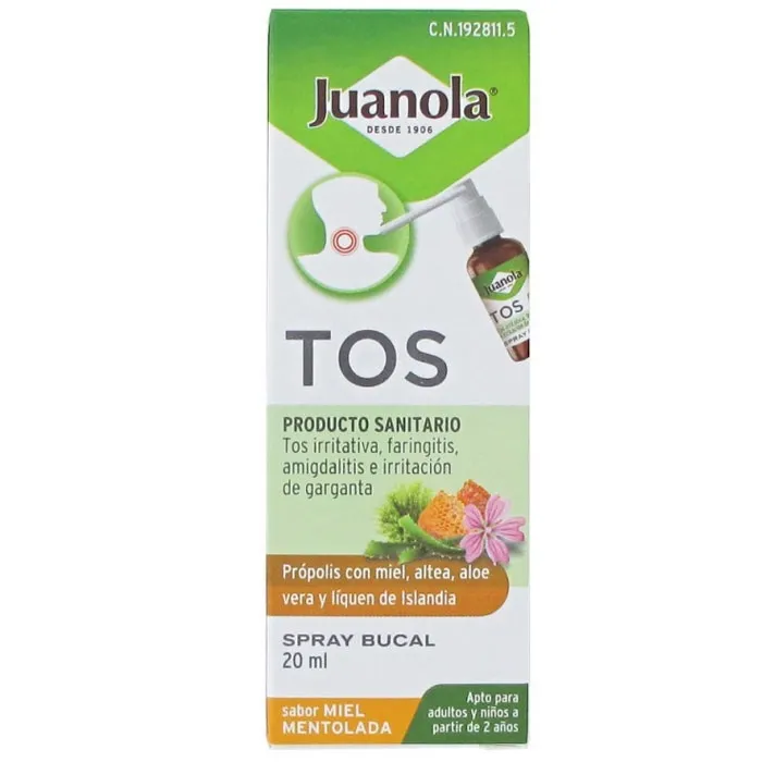 JUANOLA TOS SPRAY BUCAL 1 ENVASE 120 ML SABOR MI