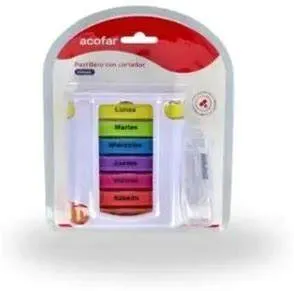ACOFAR PASTILLERO SEMANAL CON CORTADOR COMPACTO