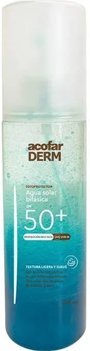 ACOFARDERM SPF 50+ AGUA SOLAR BIFASICA 1 ENVASE