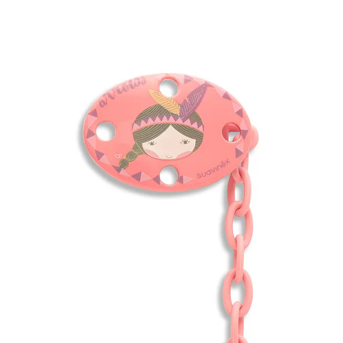 BROCHE CON CADENA SUAVINEX DECORADO
