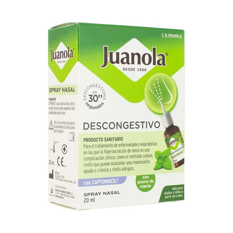 JUANOLA DESCONGESTIVO SPRAY NASAL 1 ENVASE 20 ML