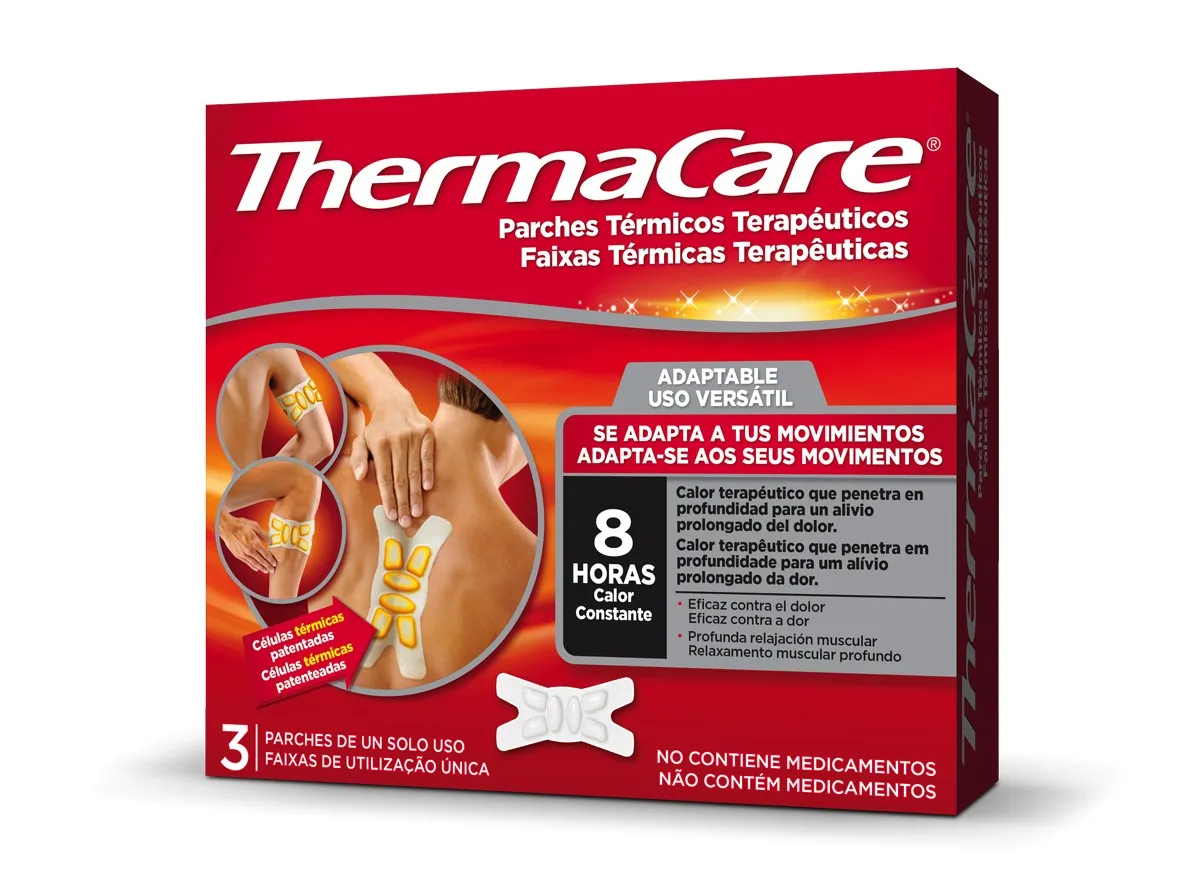 THERMACARE PARCHES TERMICOS ADAPTABLES 3 PARCHES