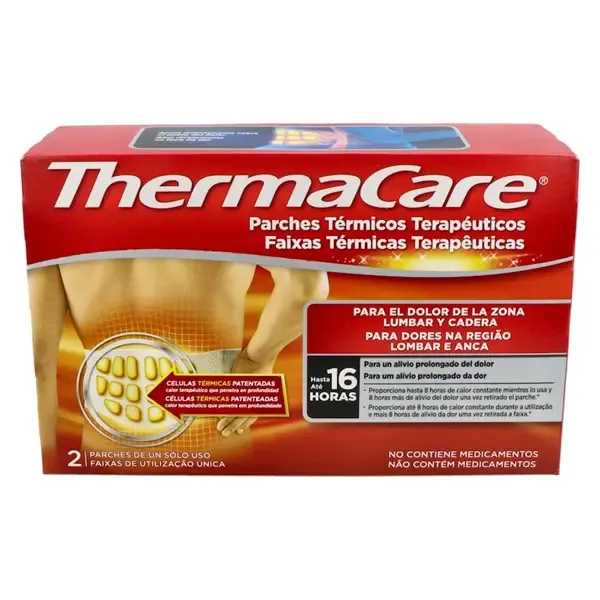 THERMACARE PARCHE TERMICO ZONA LUMBAR CADERA 2 P