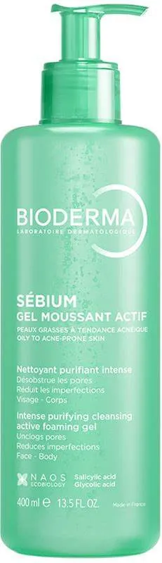 SEBIUM GEL MOUSSANT ACTIF 1 TUBO 200 ML