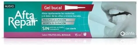 AFTA REPAIR GEL 1 ENVASE 15 ML SABOR FRUTOS DEL
