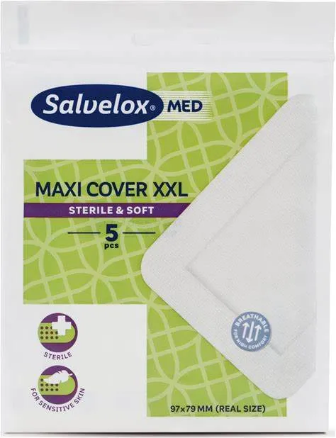 SALVELOX MED STERILE COMPRESSES 5 APOSITOS TALLA