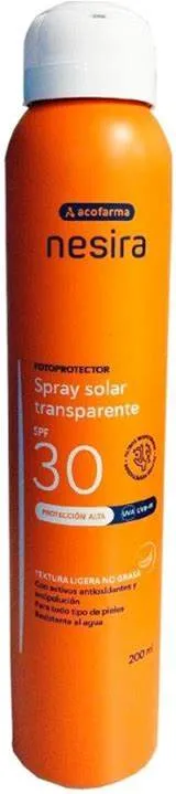 ACOFARMA NESIRA SPF 30 SPRAY SOLAR TRANSPARENTE