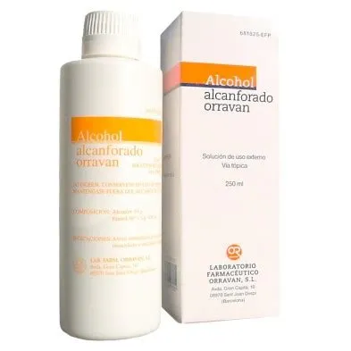 ORRAVAN ALCOHOL ALCANFORADO SOLUCION CUTANEA 1 F