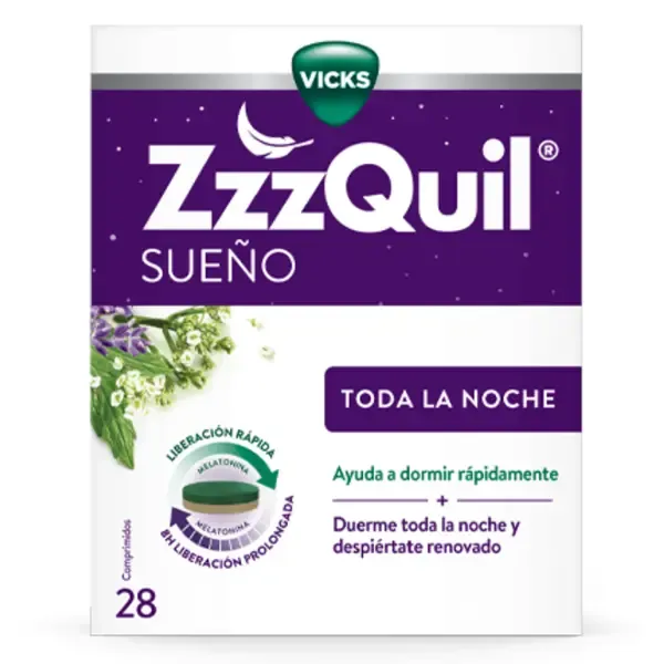 ZZZQUIL SUEÑO TODA LA NOCHE 28 COMPRIMIDOS