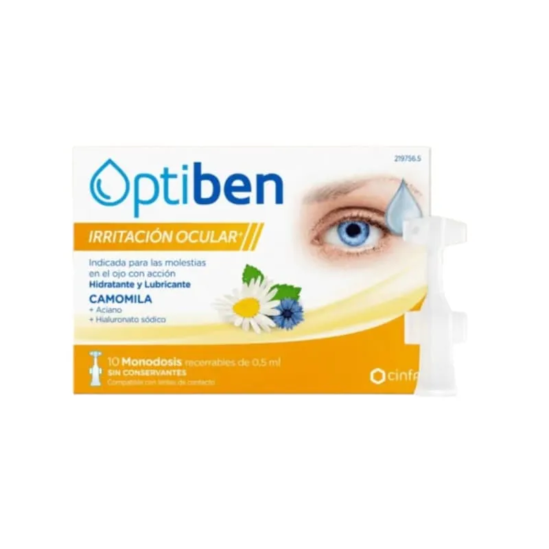 OPTIBEN IRRITACION OCULAR+ 10 MONODOSIS 0,5 ML