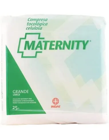 COMPRESAS POSTPARTO MATERNITY 25 UNIDADES GRANDE